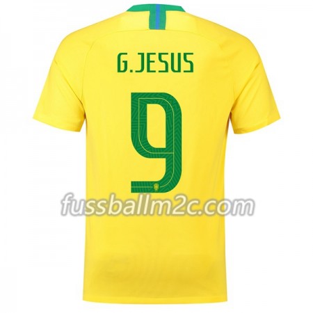 Fußballtrikots Brasilien G.Gesus 9 Heim Trikotsatz WM 2018